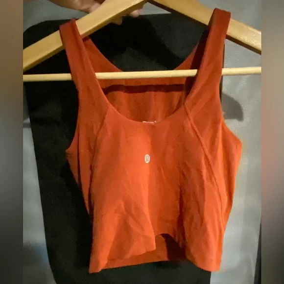 LULULEMON ALIGN high neck tank top canyon orange sz 2 - Picture 3 of 5